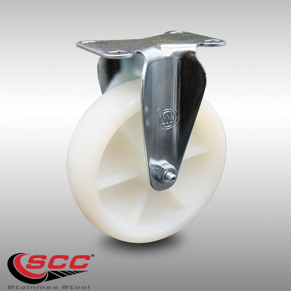 5 Inch SS Nylon Wheel Rigid Top Plate Caster